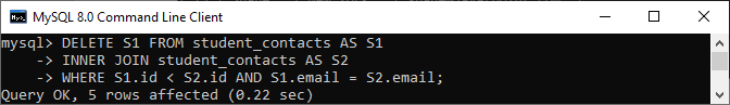 MySQL删除重复数据