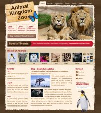 可爱的动物园网站模板PSD分层