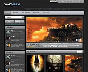 游戏门户网站HTML模板