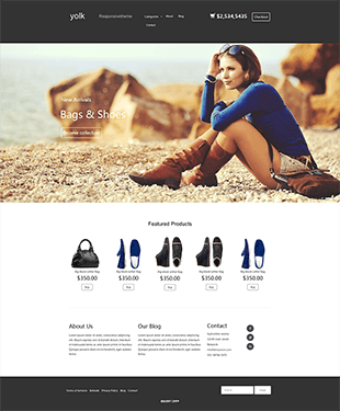 背包鞋子商城HTML模板
