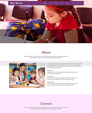 紫色教育网站响应式html模板