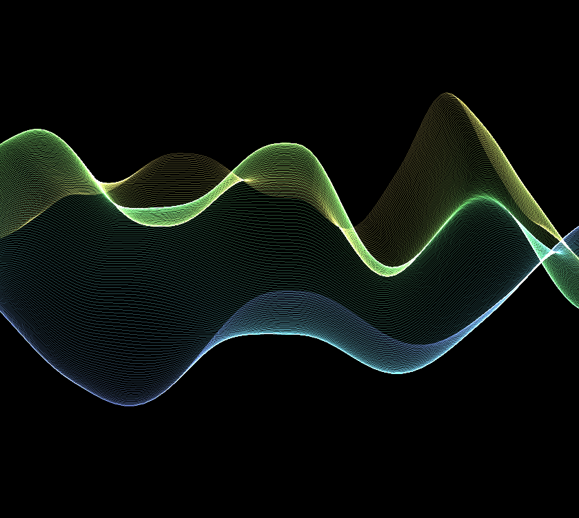 基于webgl和canvas的科技梦幻波浪动态线条