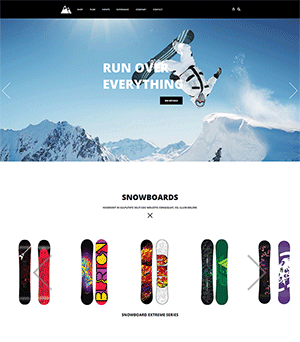 户外滑雪运动器材商城HTML模板